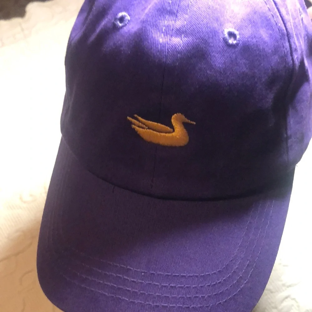 Purple southern marsh cap with Gold Duck Embroidery